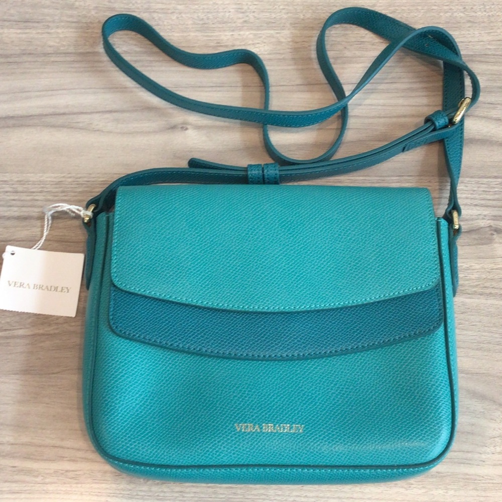 Vera Bradley Twice As Nice Teal Two-Tone Crossbody Bag